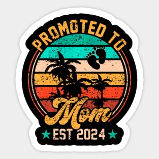 Promoted To Mom Est 2024 First New Mom Sticker